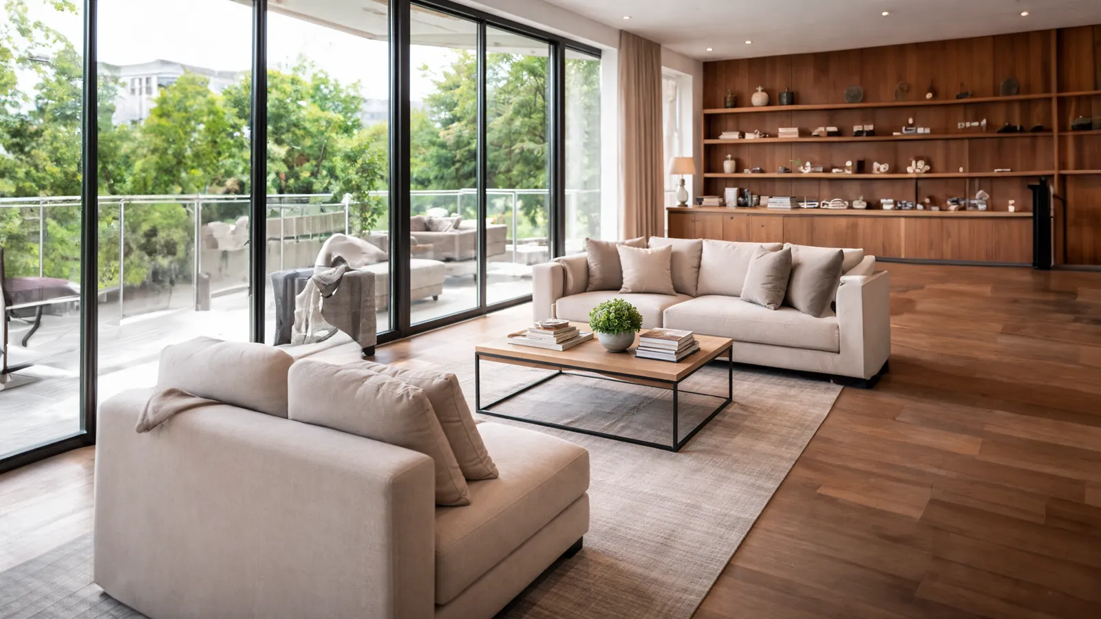 Luxury second home interior prepared and orderly, showcasing thoughtful property management, elegant furnishings, and a calm atmosphere that reflects long-term care and peace of mind